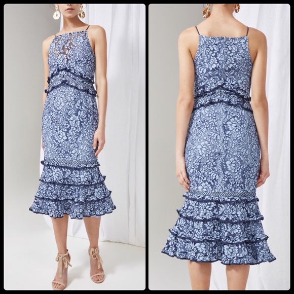 keepsake lace midi dress